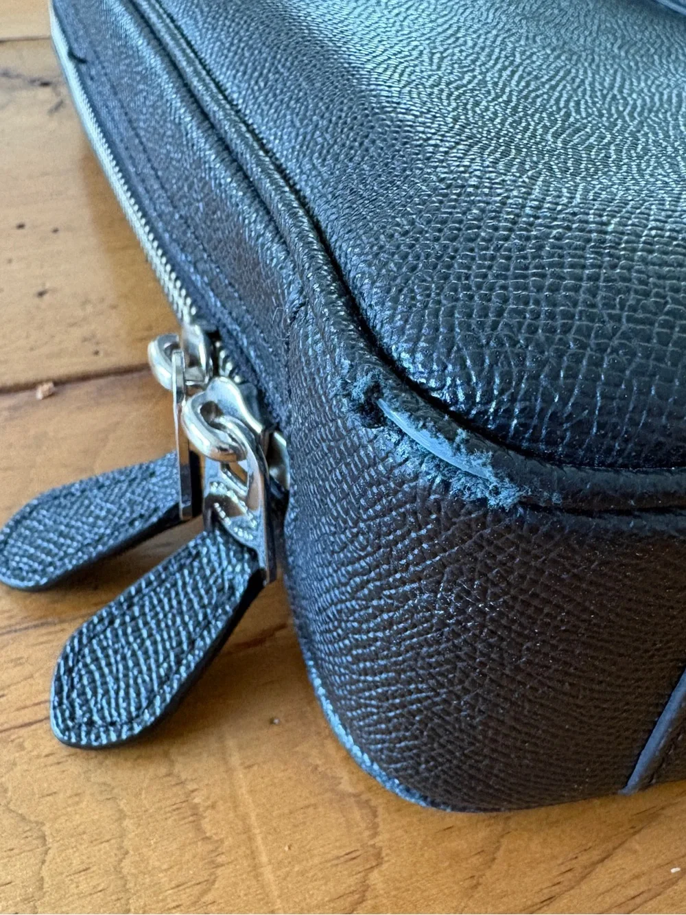 Coach black textured